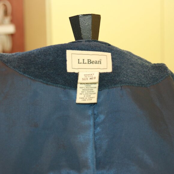 L. L. Bean Women's Fleece Jacket Lined Dress Coat - Picture 5 of 5